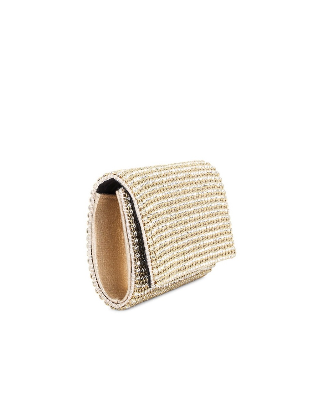 Olga Berg Mariana Crystal Clutch – Champagne